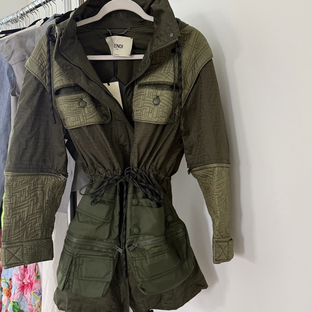Fendi Khaki Green Utility Jacket